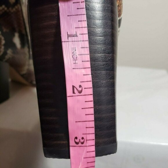 Nine West Womens Brown Snake Print Slip On Pointed Toe Zip Booties Boots Sz 5 M - Picture 8 of 9